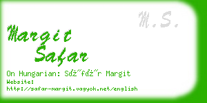 margit safar business card